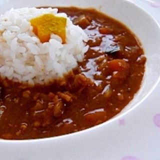 ＊アクと脂の少ない　ひき肉入りカレー＊